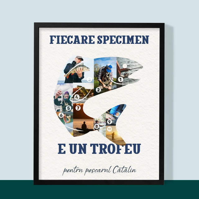 Formă Din Fotografii: Specimen De Pescar - Imprimare Cu Ramă 30X40 (Verticală)