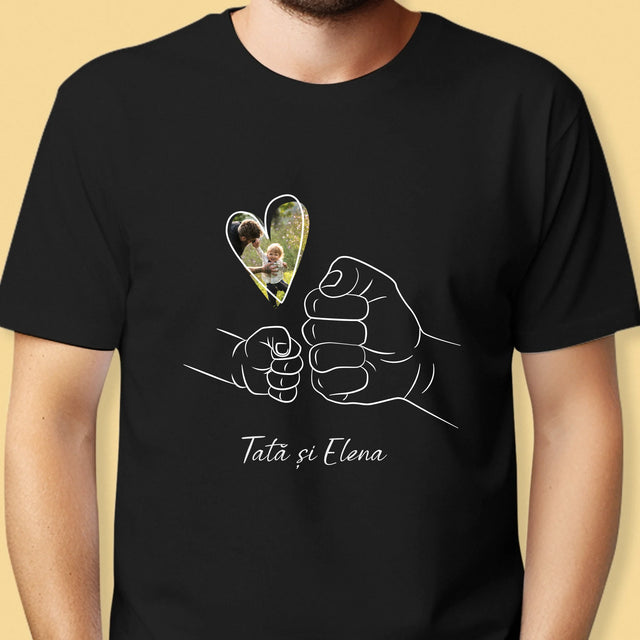 Fotografie Si Semnătură: Tata Copilul Mânuța - Tricou Pentru Bărbați