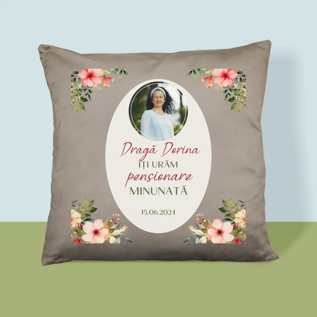 Fotografie Si Semnătură: Pensionare Minunată - Pernă (Cu Fotografie)