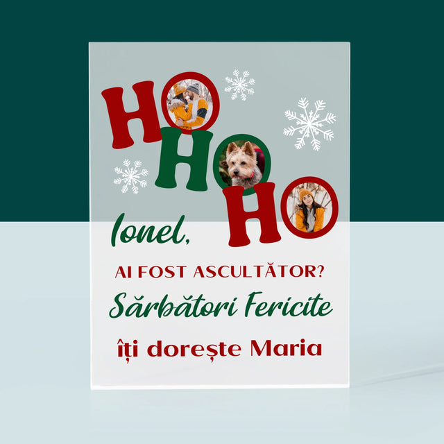 Colaj De Fotografii: Ho Ho Ho - Bloc Acrilic