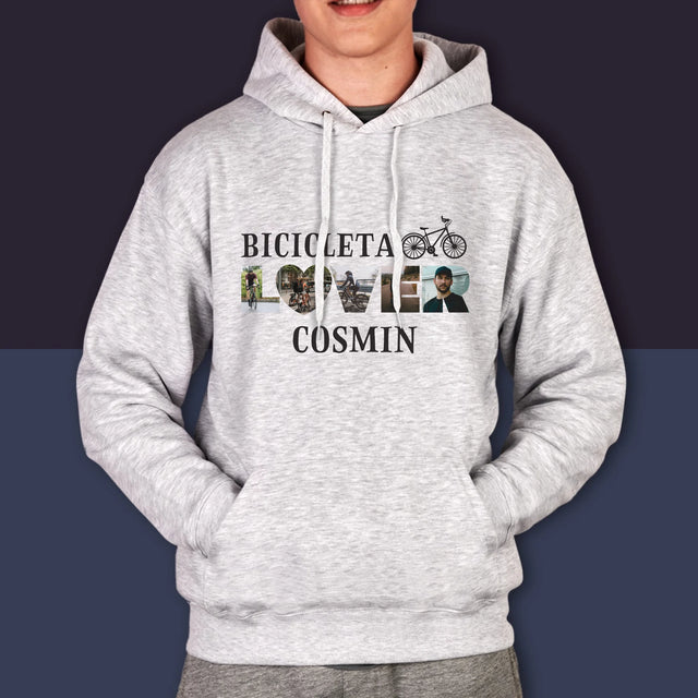 Cuvânt Din Fotografii: Bicicleta Lover - Hanorac Cu Glugă Pentru Bărbați