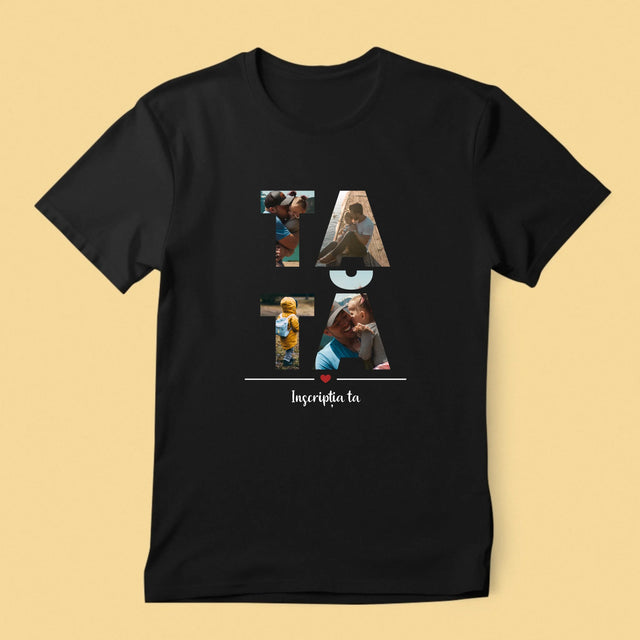 Cuvânt Din Fotografii: Tată Din Fotografiile Tale - Tricou Pentru Bărbați