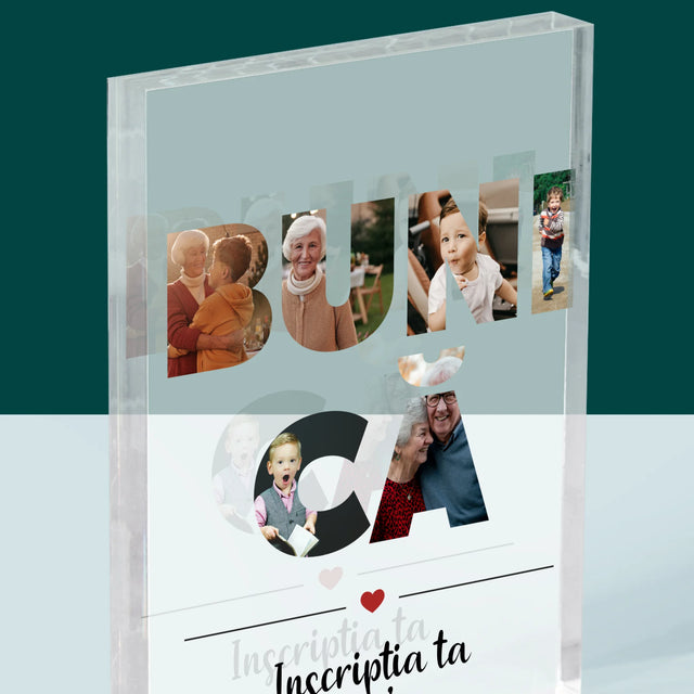 Cuvânt Din Fotografii: Bunică Din Fotografiile Tale - Bloc Acrilic