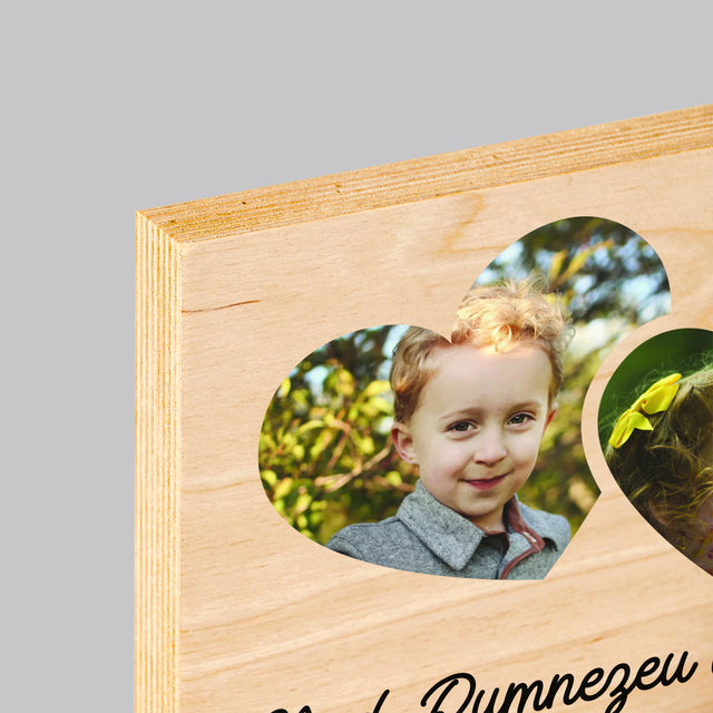 Colaj De Fotografii: Când Dumnezeu A Acordat Bunicii - Imprimare Pe Lemn ( Verticală)