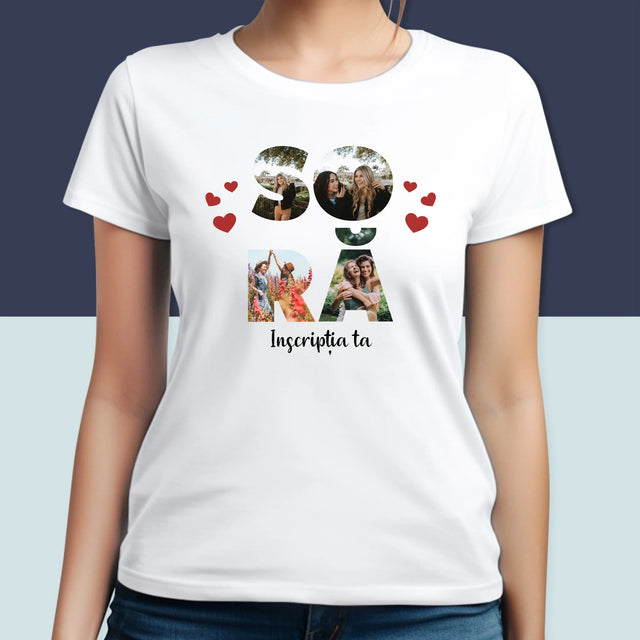 Cuvânt Din Fotografii: Soră Din Fotografiile Tale - Tricou Pentru Femei