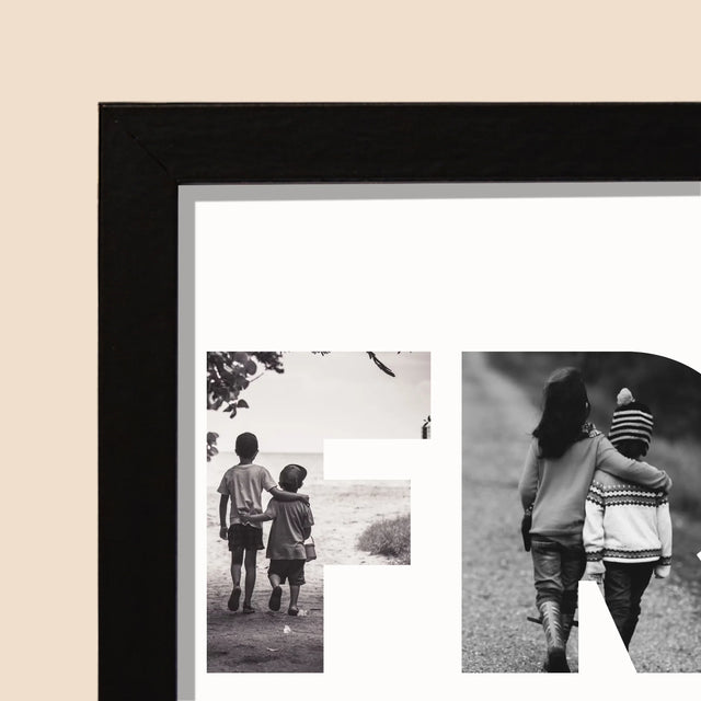 Cuvânt Din Fotografii: Frate Din Fotografiile Tale - Imprimare Cu Ramă 20X40 (Horizontală)
