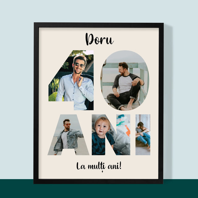 Cuvânt Din Fotografii: 40 Ani Din Fotografiile Tale - Imprimare Cu Ramă 30X40 (Verticală)