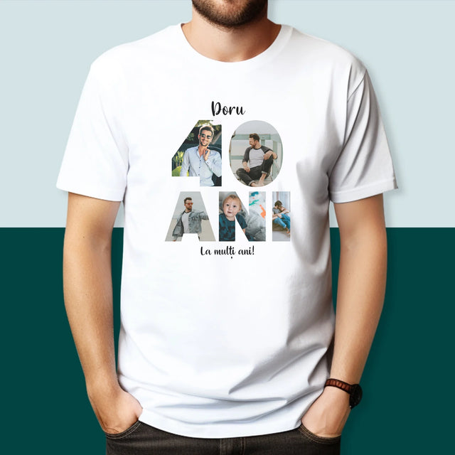 Cuvânt Din Fotografii: 40 Ani Din Fotografiile Tale - Tricou Pentru Bărbați