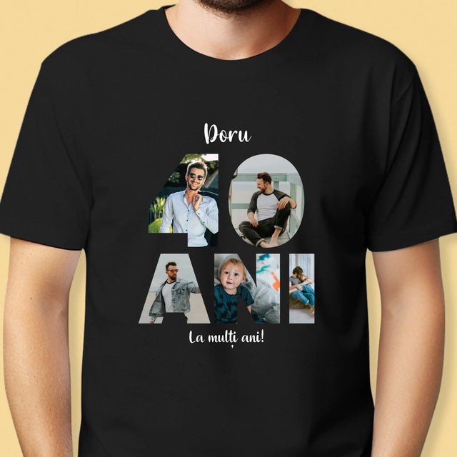 Cuvânt Din Fotografii: 40 Ani Din Fotografiile Tale - Tricou Pentru Bărbați