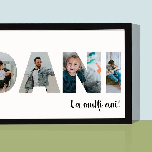 Cuvânt Din Fotografii: 40 Ani Din Fotografiile Tale - Imprimare Cu Ramă 20X40 (Horizontală)