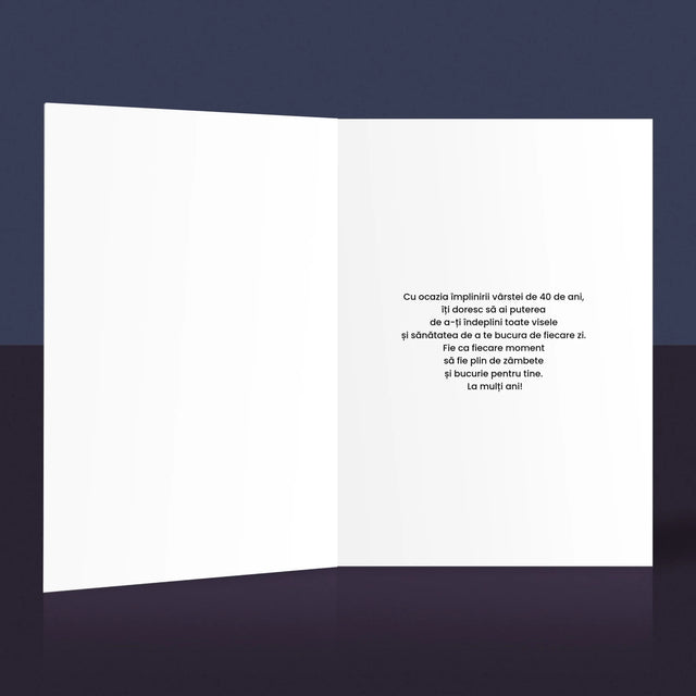 Cuvânt Din Fotografii: 40 Ani Din Fotografiile Tale - Card Cu Felicitări