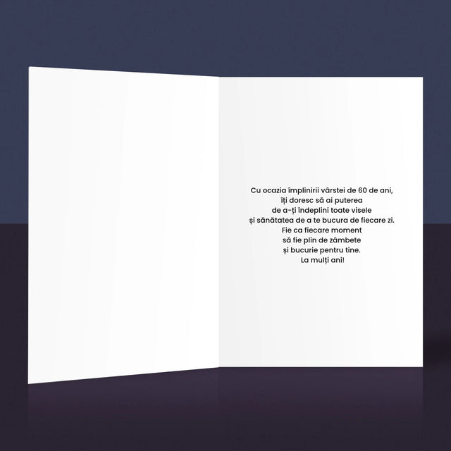 Cuvânt Din Fotografii: 60 Ani Din Fotografiile Tale - Card Cu Felicitări