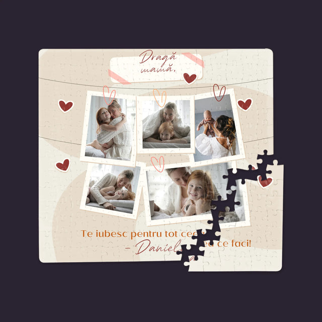 Colaj De Fotografii: Te Iubesc Mamă Fotografii - Puzzle