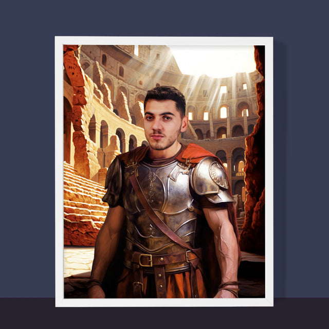 Portret Regal: Gladiator - Imprimare Cu Ramă 30X40 (Verticală)