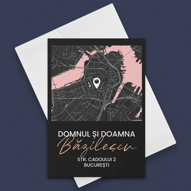 Harta Oraș: Harta Orașului: Domn Și Doamnă - Card Cu Felicitări