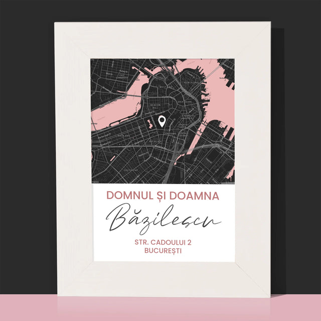 Harta Oraș: Harta Orașului: Domn Și Doamnă - Ramă Pentru Fotografii (Horizontală)