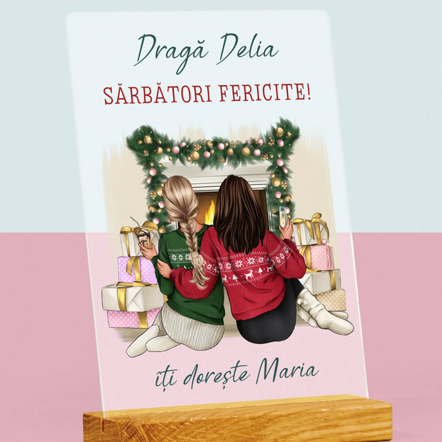 Creator De Personaj: Prietene De Sărbători - Imprimare Pe Sticlă Acrilică (Verticală)