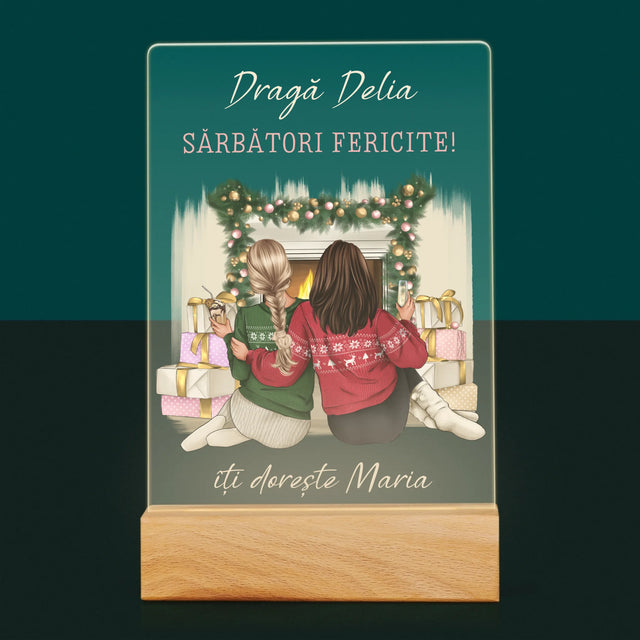 Creator De Personaj: Prietene De Sărbători - Imprimare Pe Sticlă Acrilică (Verticală)