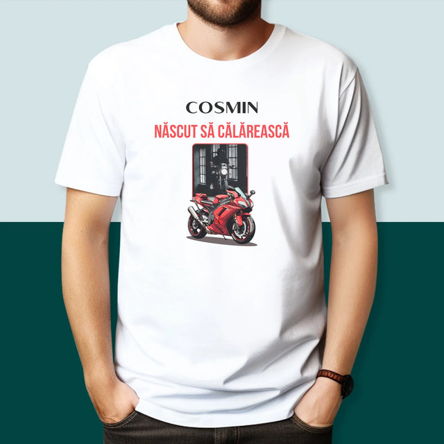 Fotografie Si Semnătură: Născut Să Călărească - Tricou Pentru Bărbați