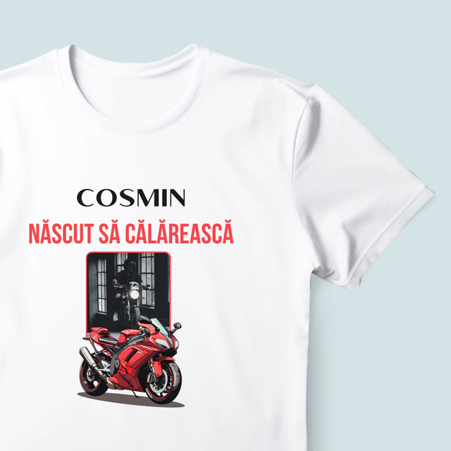 Fotografie Si Semnătură: Născut Să Călărească - Tricou Pentru Bărbați
