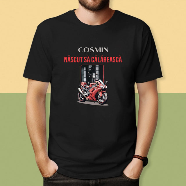 Fotografie Si Semnătură: Născut Să Călărească - Tricou Pentru Bărbați