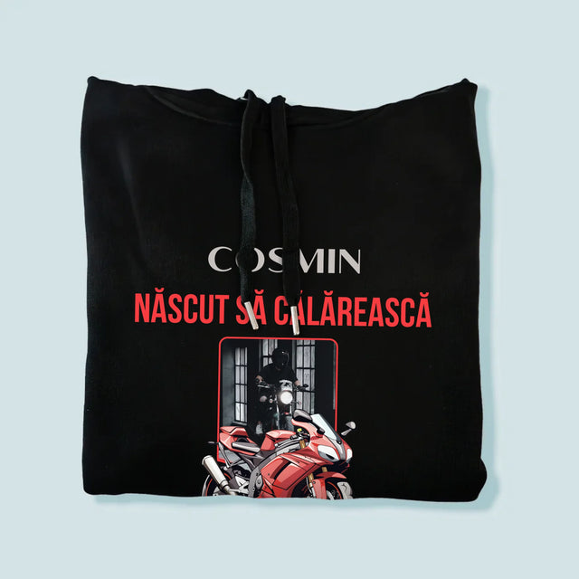 Fotografie Si Semnătură: Născut Să Călărească - Hanorac Cu Glugă Pentru Bărbați
