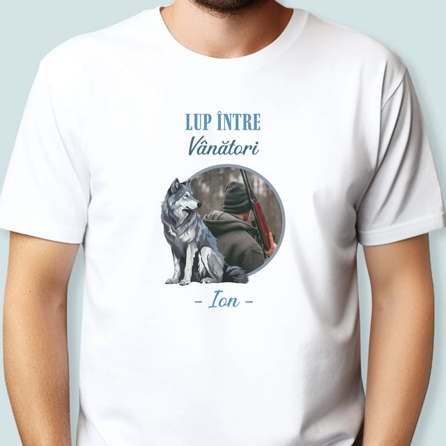 Fotografie Si Semnătură: Lup Între Vânători - Tricou Pentru Bărbați