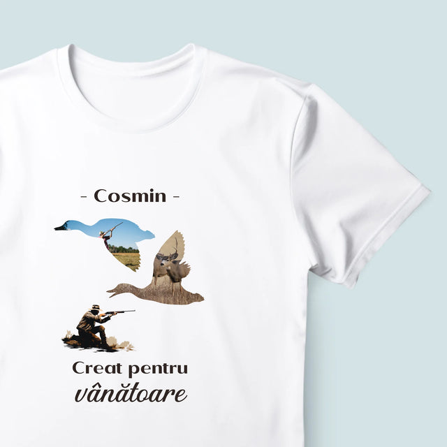Formă Din Fotografii: Creat Pentru Vânătoare - Tricou Pentru Bărbați