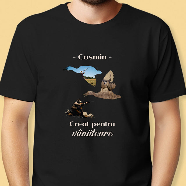 Formă Din Fotografii: Creat Pentru Vânătoare - Tricou Pentru Bărbați