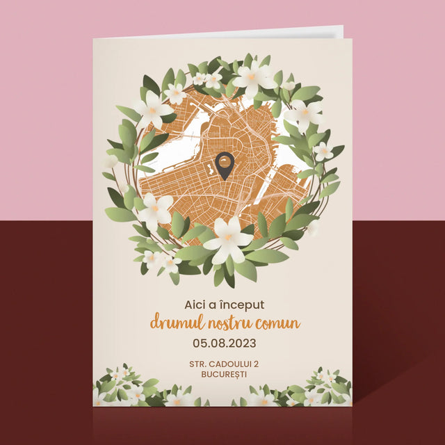 Harta Oraș: Harta Orașului: Începutul Drumului Comun - Card Cu Felicitări