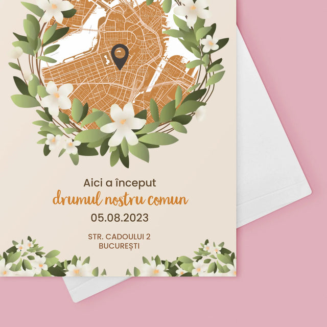Harta Oraș: Harta Orașului: Începutul Drumului Comun - Card Cu Felicitări