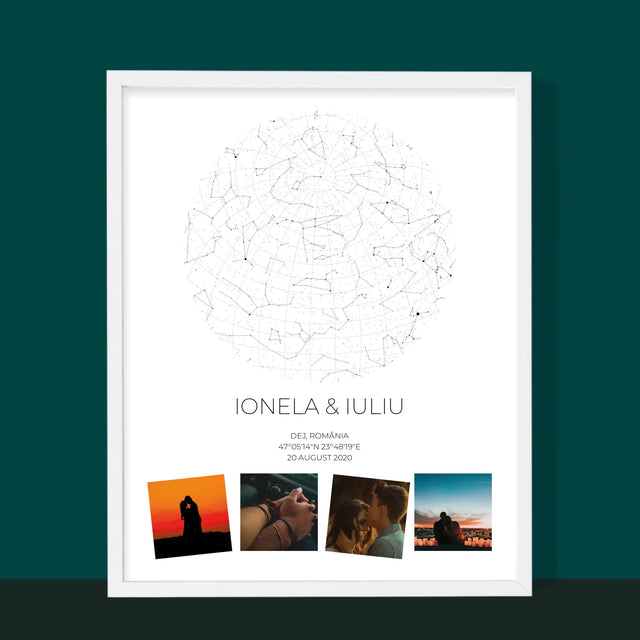 Harta Stelelor: Harta Stelelor: Stelele Noastre Din Întreaga Lume - Imprimare Cu Ramă 30X40 (Verticală)