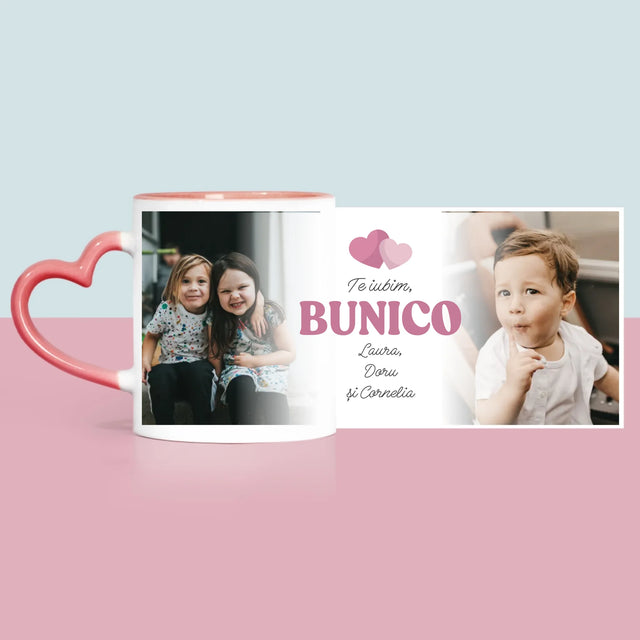 Colaj De Fotografii: Te Iubesc, Bunico - Cană