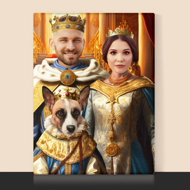 Portret Regal: Conducători Cu Un Animal De Companie - Imprimare Cu Ramă 30X40 (Verticală)