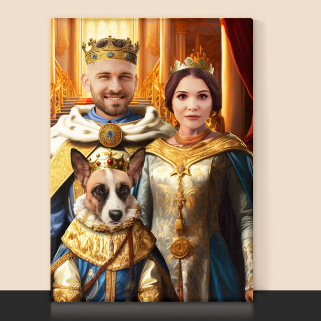 Portret Regal: Conducători Cu Un Animal De Companie - Imprimare Cu Ramă 30X40 (Verticală)