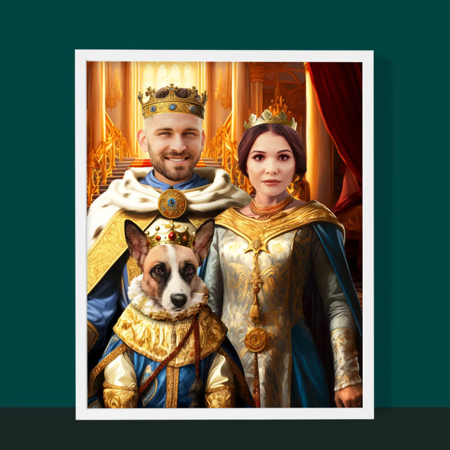 Portret Regal: Conducători Cu Un Animal De Companie - Imprimare Cu Ramă 30X40 (Verticală)