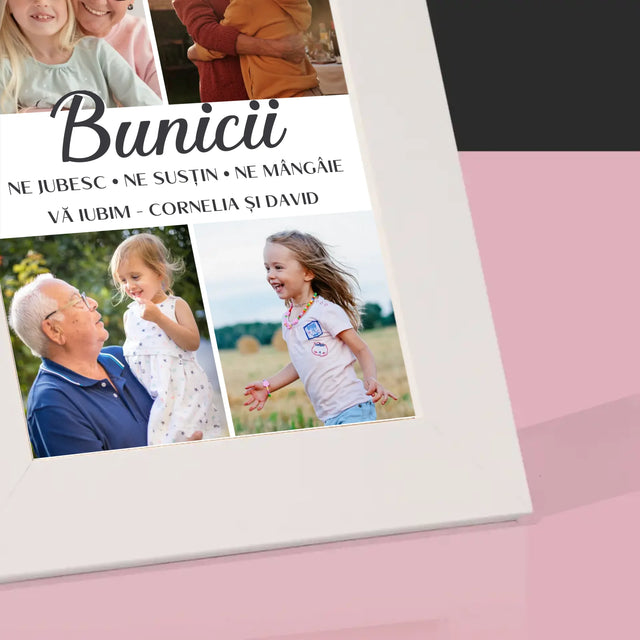 Colaj De Fotografii: Dragi Bunici - Ramă Pentru Fotografii (Horizontală)