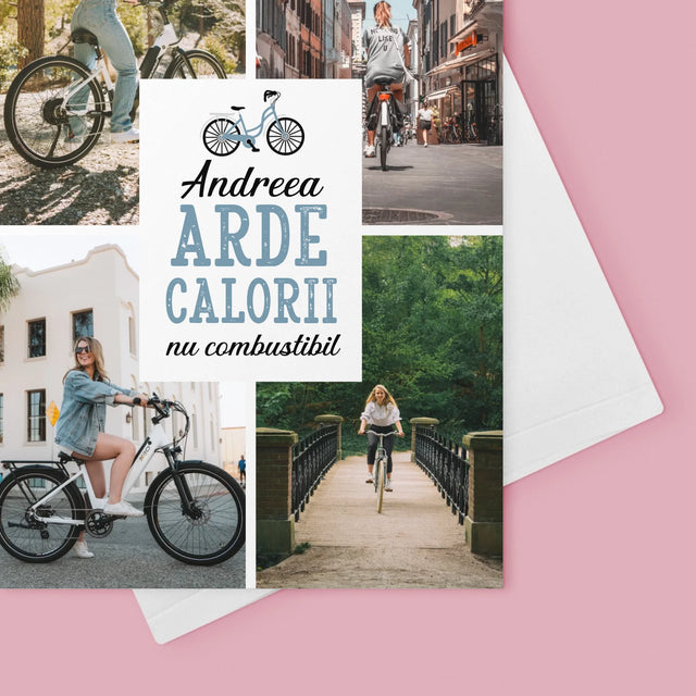 Colaj De Fotografii: Arde Calorii, Dar Nu Combustibil - Card Cu Felicitări