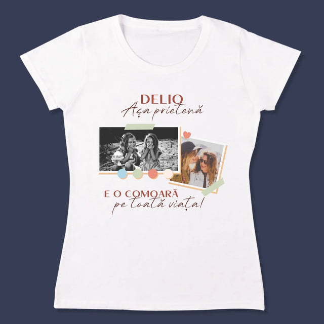 Colaj De Fotografii: Prietena E O Comoară - Tricou Pentru Femei
