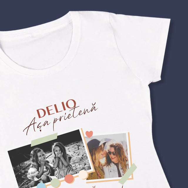 Colaj De Fotografii: Prietena E O Comoară - Tricou Pentru Femei