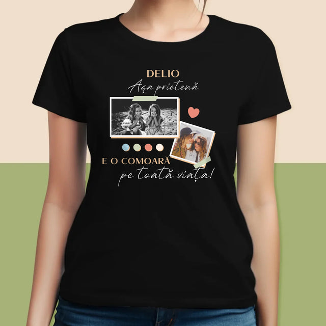 Colaj De Fotografii: Prietena E O Comoară - Tricou Pentru Femei