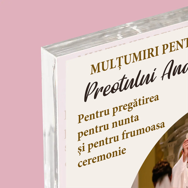 Fotografie Si Semnătură: Mulțumim Pentru Nunta Noastră - Bloc Acrilic