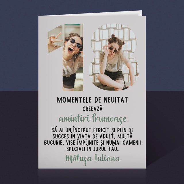 Cuvânt Din Fotografii: 18 De Ani - Card Cu Felicitări