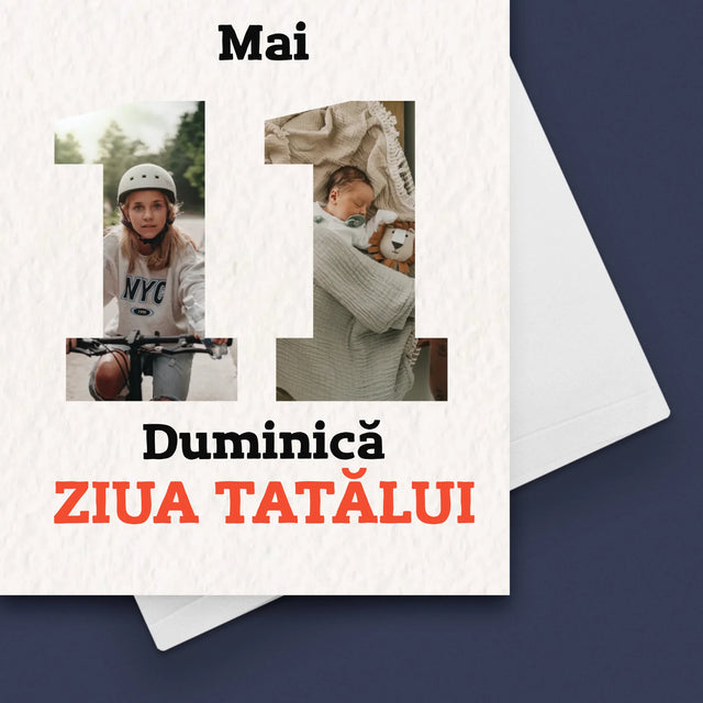 Cuvânt Din Fotografii: Felicitare Calendar Ziua Tatălui - Card Cu Felicitări