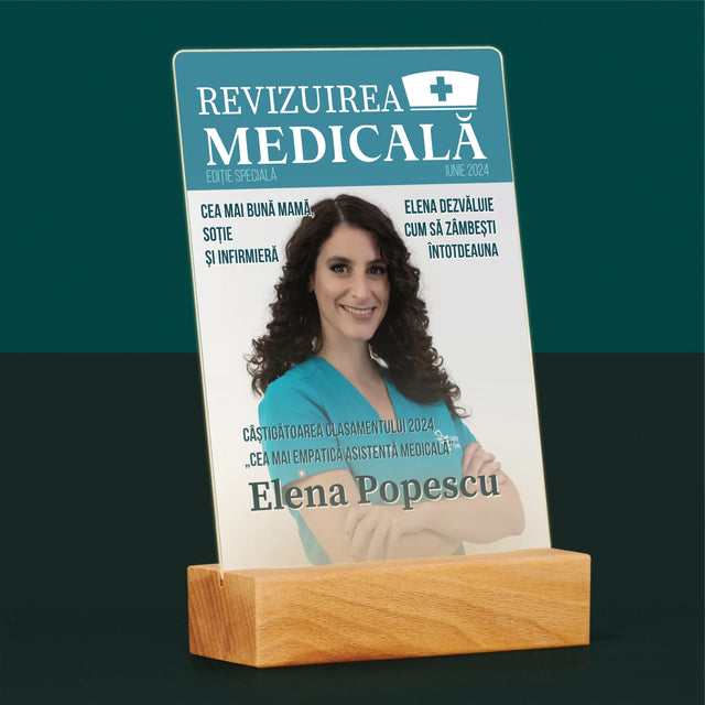 Copertă Derevistă: Revizuirea Medicală - Imprimare Pe Sticlă Acrilică (Verticală)