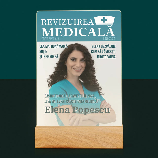Copertă Derevistă: Revizuirea Medicală - Imprimare Pe Sticlă Acrilică (Verticală)