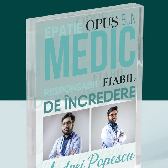 Colaj De Fotografii: Caracteristicile Medicului - Bloc Acrilic