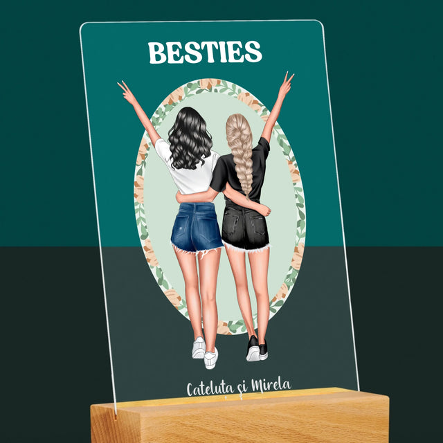 Creator De Personaj: Best Friends - Imprimare Pe Sticlă Acrilică (Verticală)