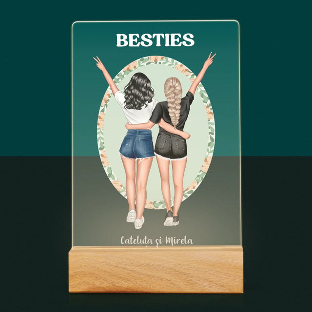 Creator De Personaj: Best Friends - Imprimare Pe Sticlă Acrilică (Verticală)