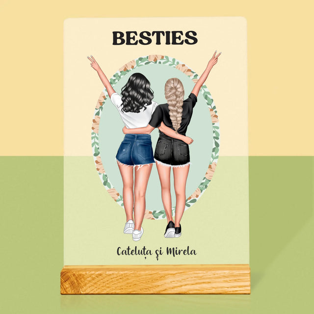 Creator De Personaj: Best Friends - Imprimare Pe Sticlă Acrilică (Verticală)